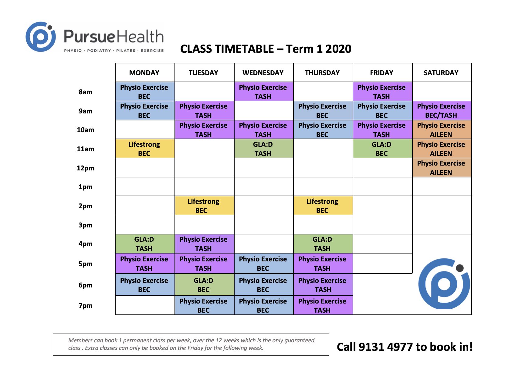 Physio Exercise Class | Pilates | Pursue Health Highett